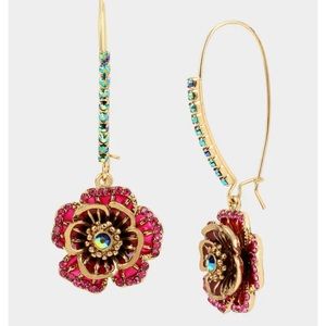Betsey Johnson Floral Drop earrings
